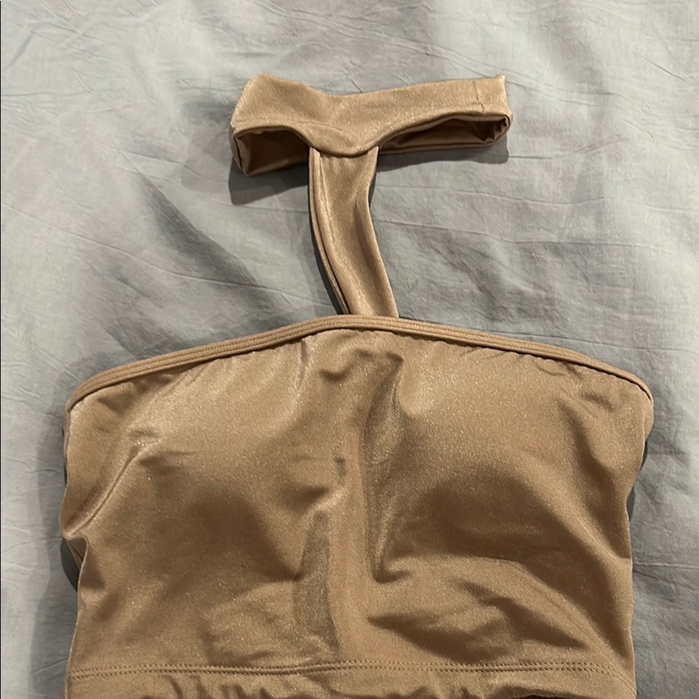 Tan Halter Top